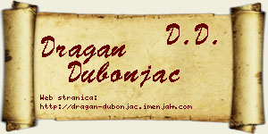 Dragan Dubonjac vizit kartica